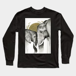 watercolor elephant Long Sleeve T-Shirt